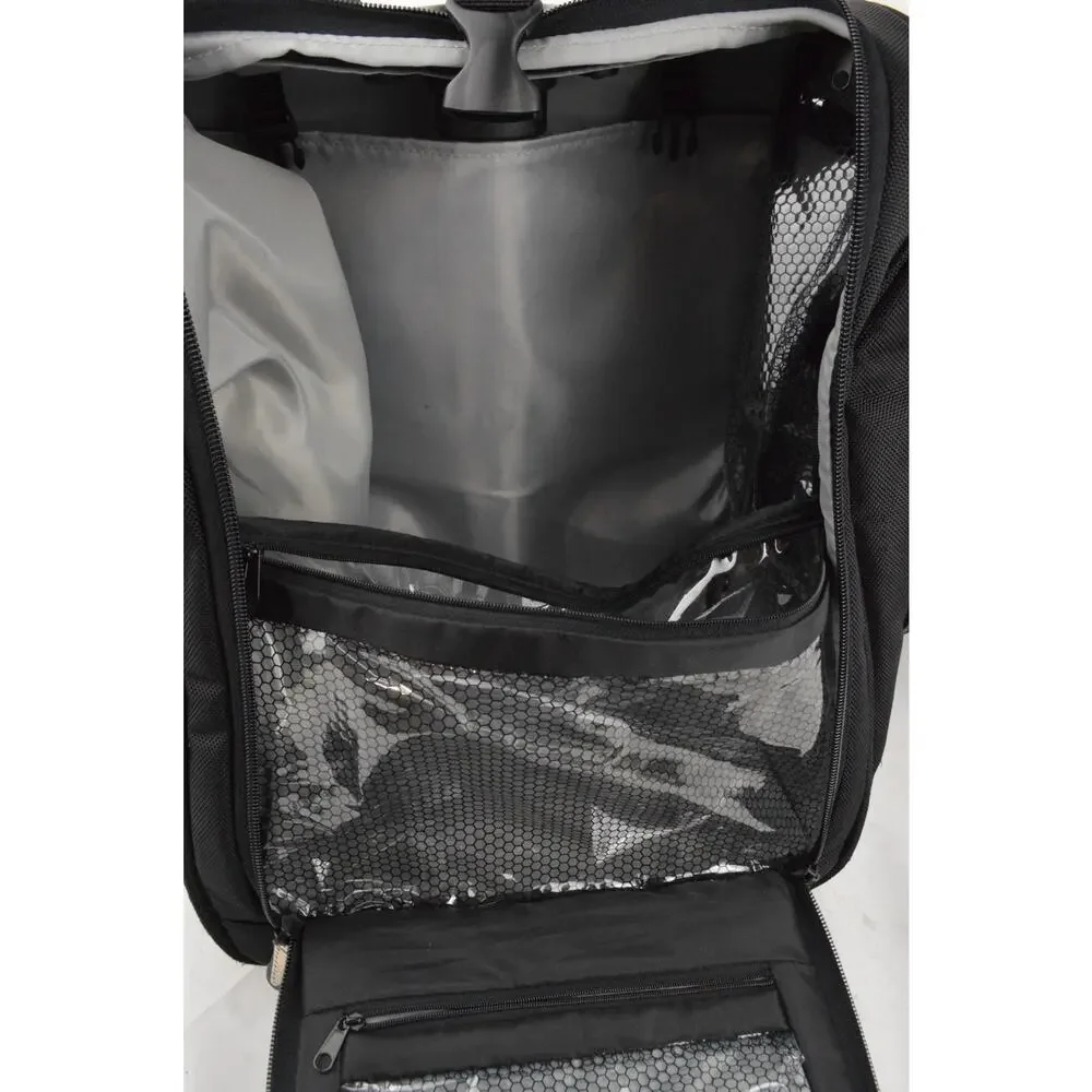 Travelon Wheeled Carry On Rolling Travel Bag Luggage Black Telescoping Handle